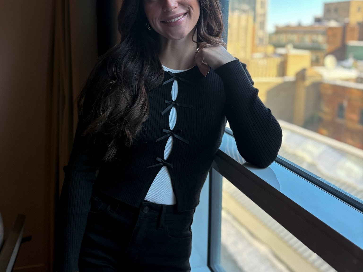 Chelsea Bow Detail Cardigan - Love and Lee Apparel