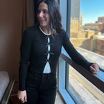 Chelsea Bow Detail Cardigan - Love and Lee Apparel