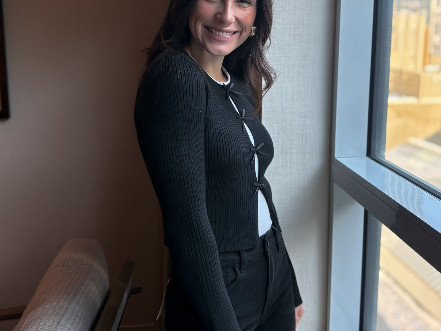 Chelsea Bow Detail Cardigan - Love and Lee Apparel