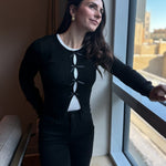 Chelsea Bow Detail Cardigan - Love and Lee Apparel