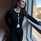 Chelsea Bow Detail Cardigan - Love and Lee Apparel