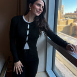 Chelsea Bow Detail Cardigan - Love and Lee Apparel