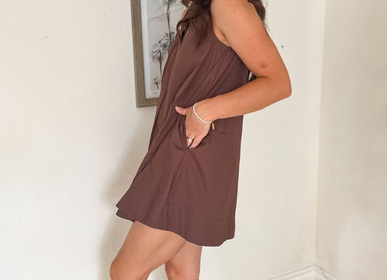 Provence Sleeveless Gathered Short Dress - Love and Lee Apparel
