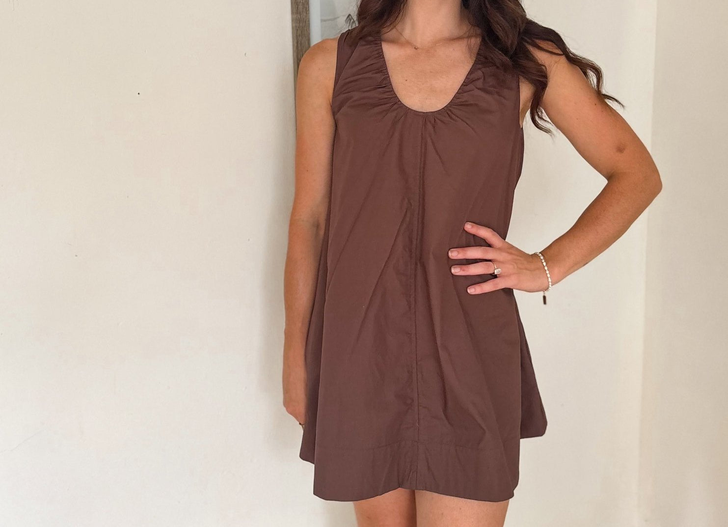Provence Sleeveless Gathered Short Dress - Love and Lee Apparel