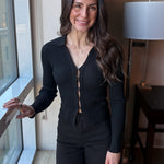 The Cara Front Hook Collared Cardigan - Love and Lee Apparel