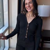 The Cara Front Hook Collared Cardigan - Love and Lee Apparel