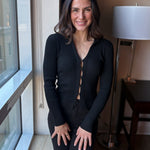 The Cara Front Hook Collared Cardigan - Love and Lee Apparel