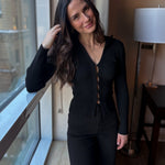 The Cara Front Hook Collared Cardigan - Love and Lee Apparel
