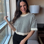 Kiona Multi - Stitch Short Sleeve Knit - Love and Lee Apparel