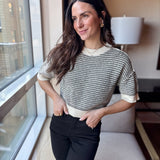 Kiona Multi - Stitch Short Sleeve Knit - Love and Lee Apparel