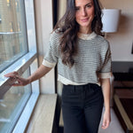 Kiona Multi - Stitch Short Sleeve Knit - Love and Lee Apparel