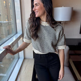 Kiona Multi - Stitch Short Sleeve Knit - Love and Lee Apparel