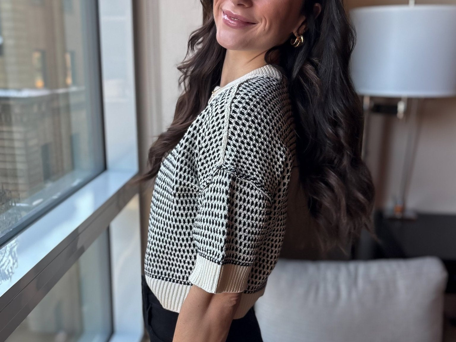 Kiona Multi - Stitch Short Sleeve Knit - Love and Lee Apparel