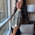 Kiona Multi - Stitch Short Sleeve Knit - Love and Lee Apparel