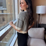 Kiona Multi - Stitch Short Sleeve Knit - Love and Lee Apparel