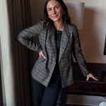 Charlene Plaid Double Breasted Blazer - Love and Lee Apparel