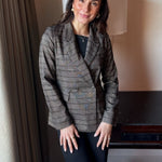 Charlene Plaid Double Breasted Blazer - Love and Lee Apparel