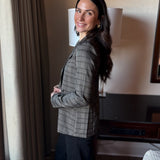 Charlene Plaid Double Breasted Blazer - Love and Lee Apparel