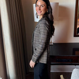 Charlene Plaid Double Breasted Blazer - Love and Lee Apparel