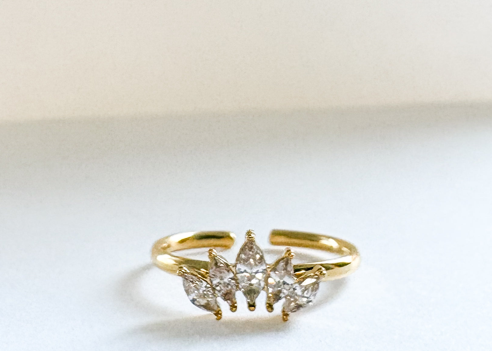 Crystal Crown 18K Gold Plated Ring - Love and Lee Apparel
