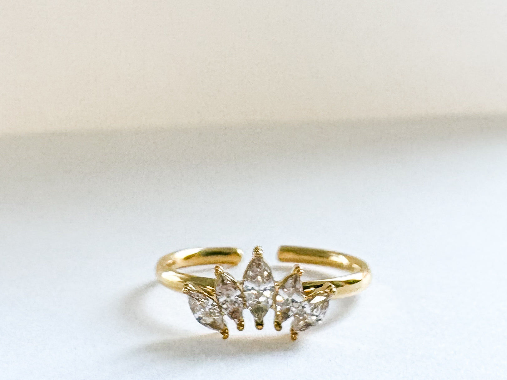 Crystal Crown 18K Gold Plated Ring - Love and Lee Apparel