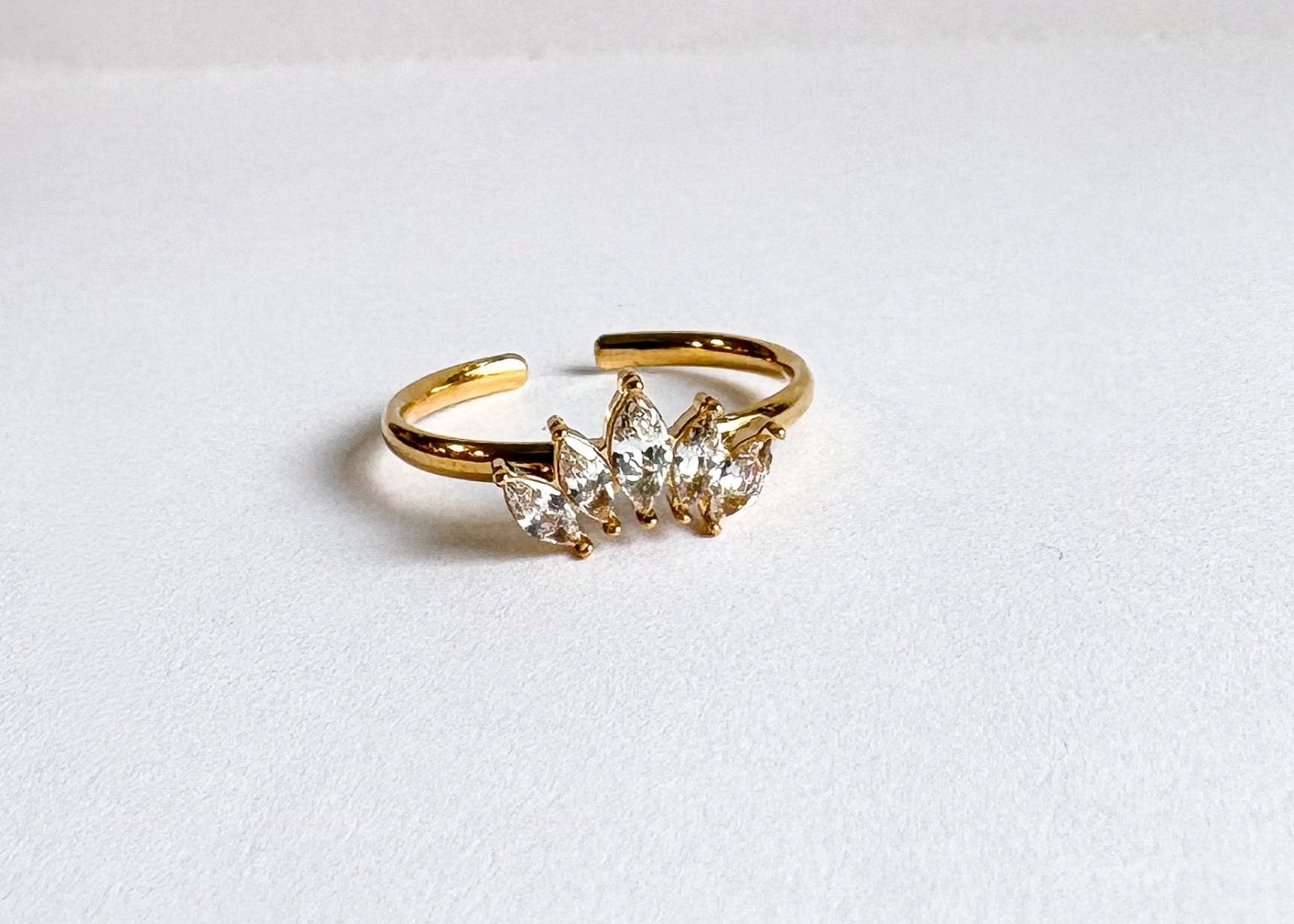 Crystal Crown 18K Gold Plated Ring - Love and Lee Apparel