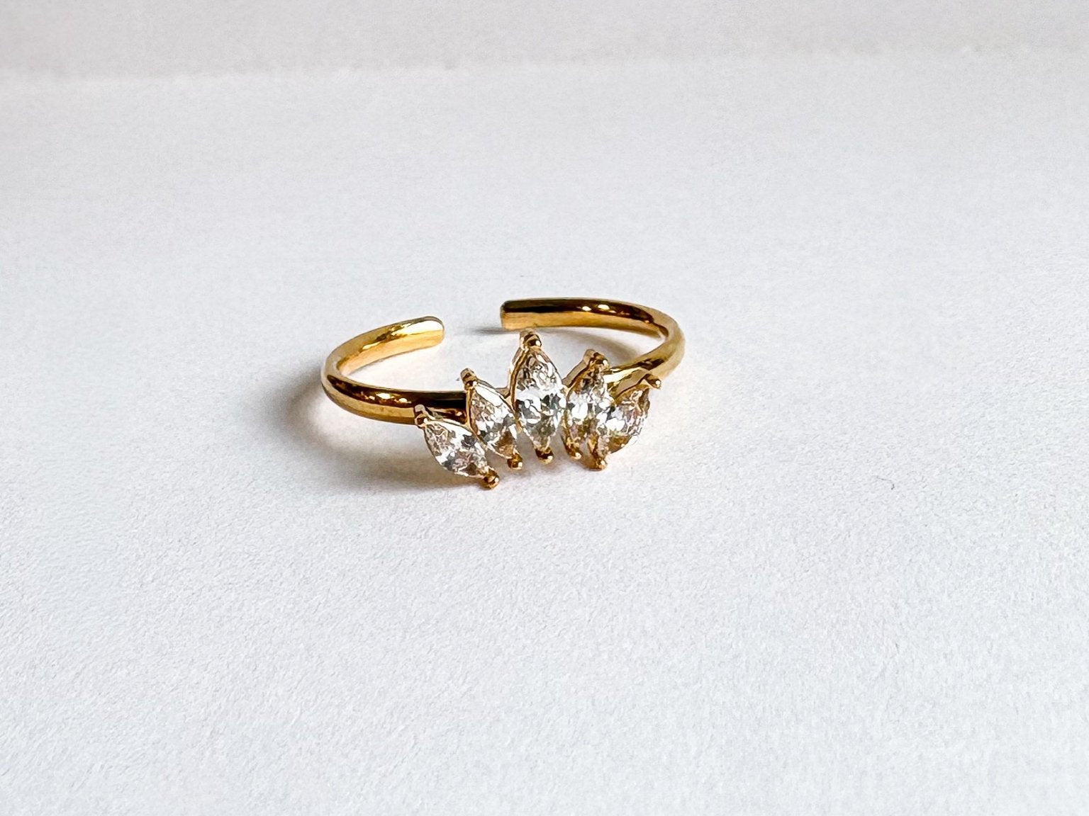 Crystal Crown 18K Gold Plated Ring - Love and Lee Apparel