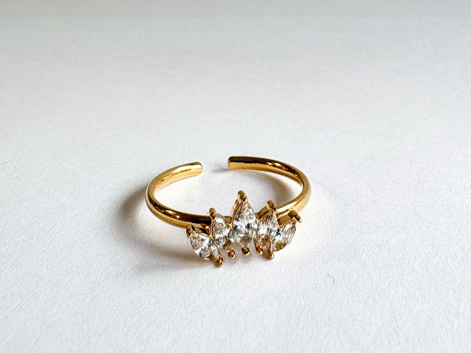 Crystal Crown 18K Gold Plated Ring - Love and Lee Apparel