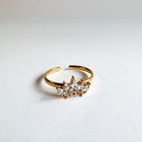 Crystal Crown 18K Gold Plated Ring - Love and Lee Apparel