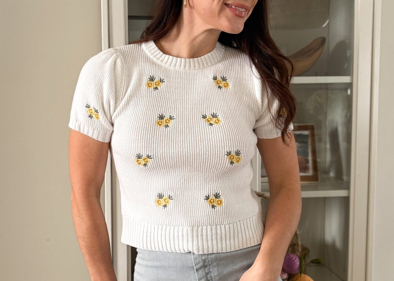 Luna Knitted Short Sleeve Top - Love and Lee Apparel