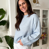 The Hilary Long Sleeve Round Neckline Knit Pullover - Love and Lee Apparel