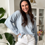 The Hilary Long Sleeve Round Neckline Knit Pullover - Love and Lee Apparel