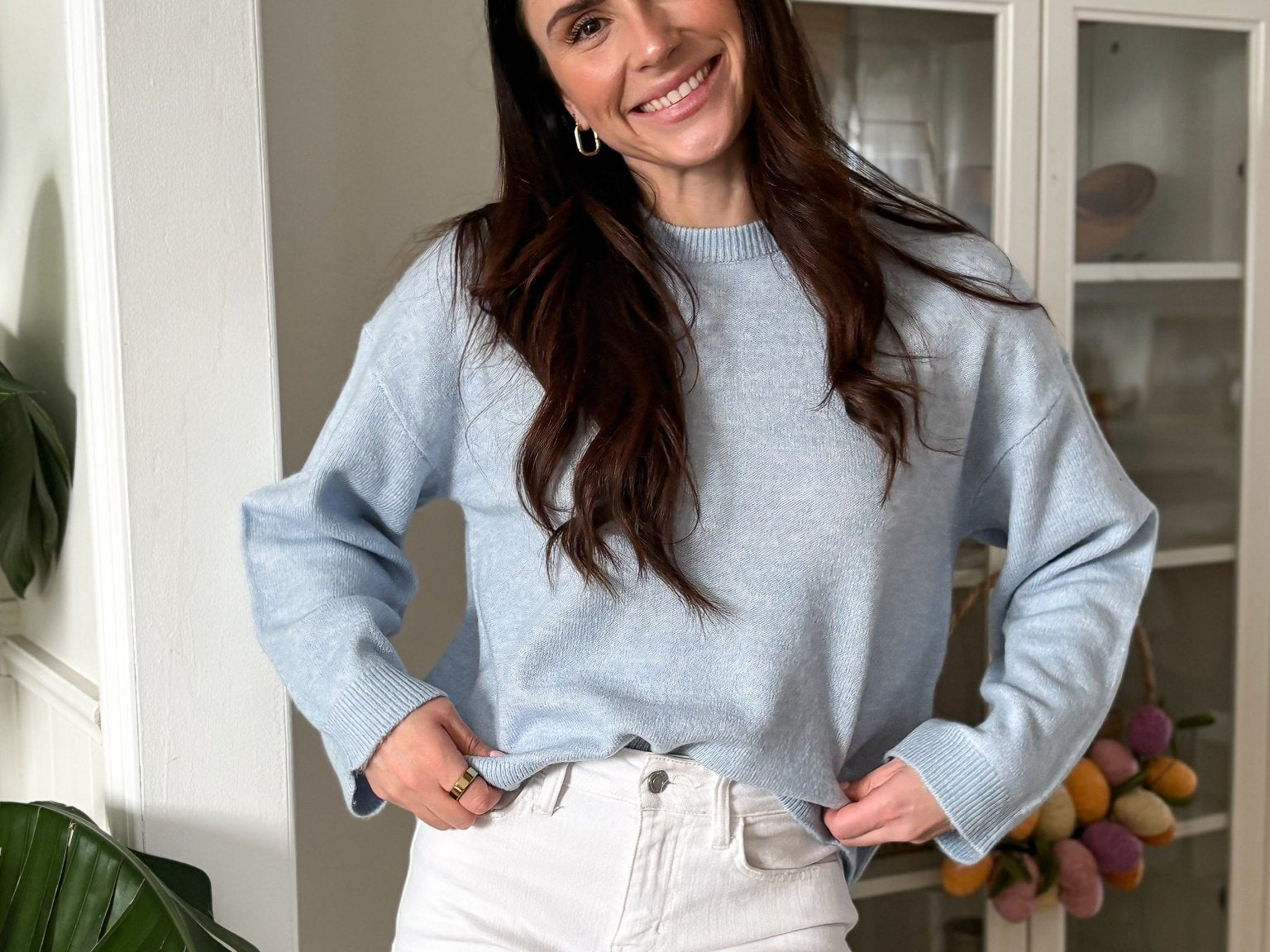 The Hilary Long Sleeve Round Neckline Knit Pullover - Love and Lee Apparel