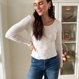 Kai Round Neck Long Sleeve Top - Love and Lee Apparel