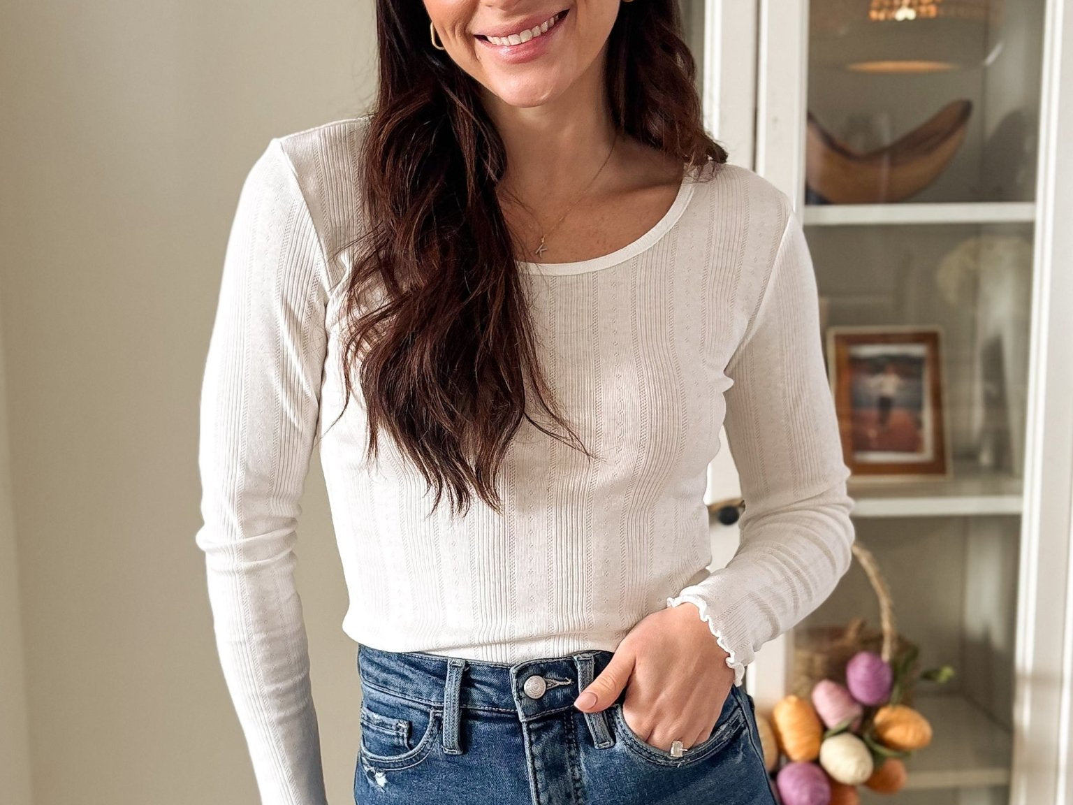 Kai Round Neck Long Sleeve Top - Love and Lee Apparel