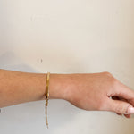 Gold Flat Lay Snake Bracelet - 18K Gold Plated - Love and Lee Apparel