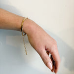 Gold Flat Lay Snake Bracelet - 18K Gold Plated - Love and Lee Apparel