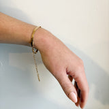 Gold Flat Lay Snake Bracelet - 18K Gold Plated - Love and Lee Apparel