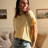 The Nadia Short Sleeve Tee in Sunshine Yellow - Love and Lee Apparel