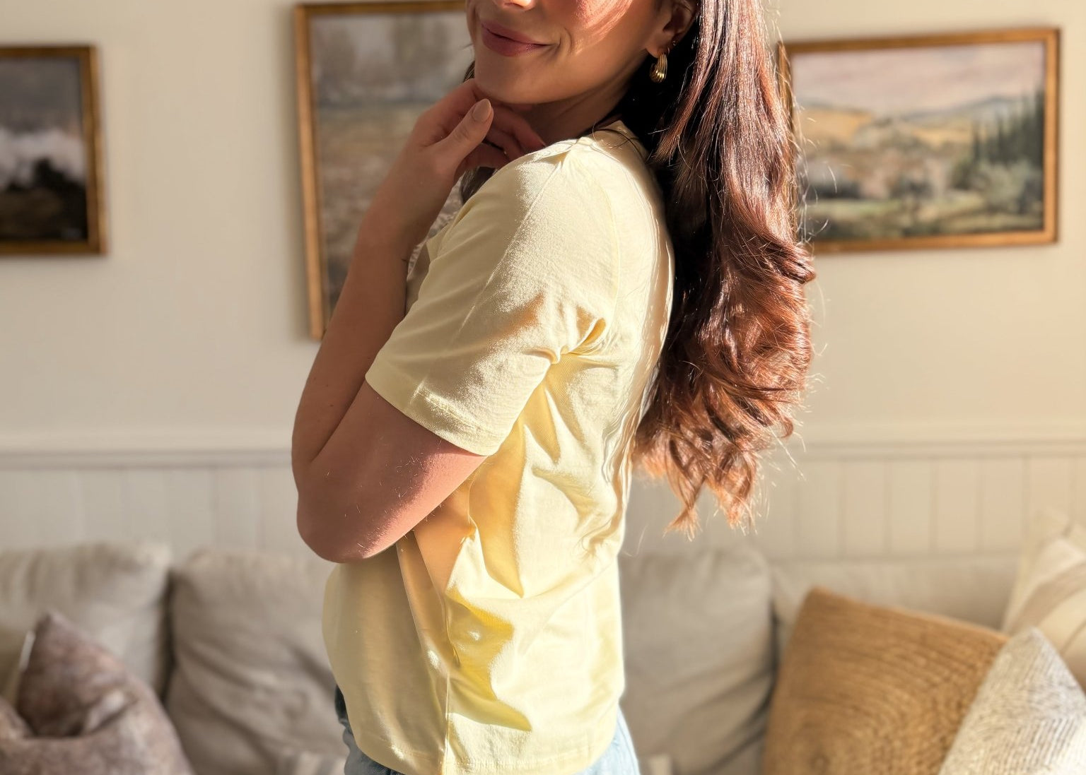 The Nadia Short Sleeve Tee in Sunshine Yellow - Love and Lee Apparel