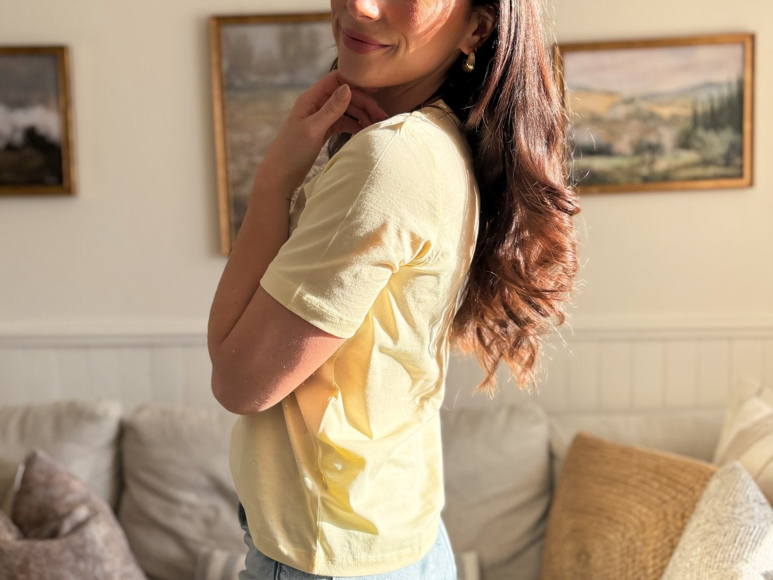 The Nadia Short Sleeve Tee in Sunshine Yellow - Love and Lee Apparel