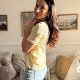 The Nadia Short Sleeve Tee in Sunshine Yellow - Love and Lee Apparel