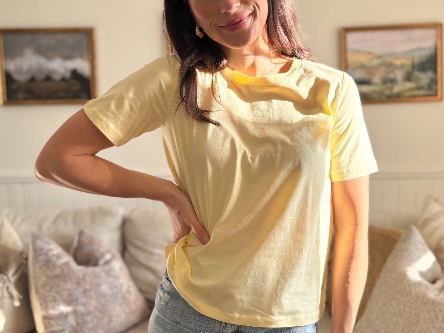 The Nadia Short Sleeve Tee in Sunshine Yellow - Love and Lee Apparel