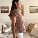 The Kennedy Ribbed Crew Neck Short Cuff Sleeve Knit Top - Love and Lee Apparel