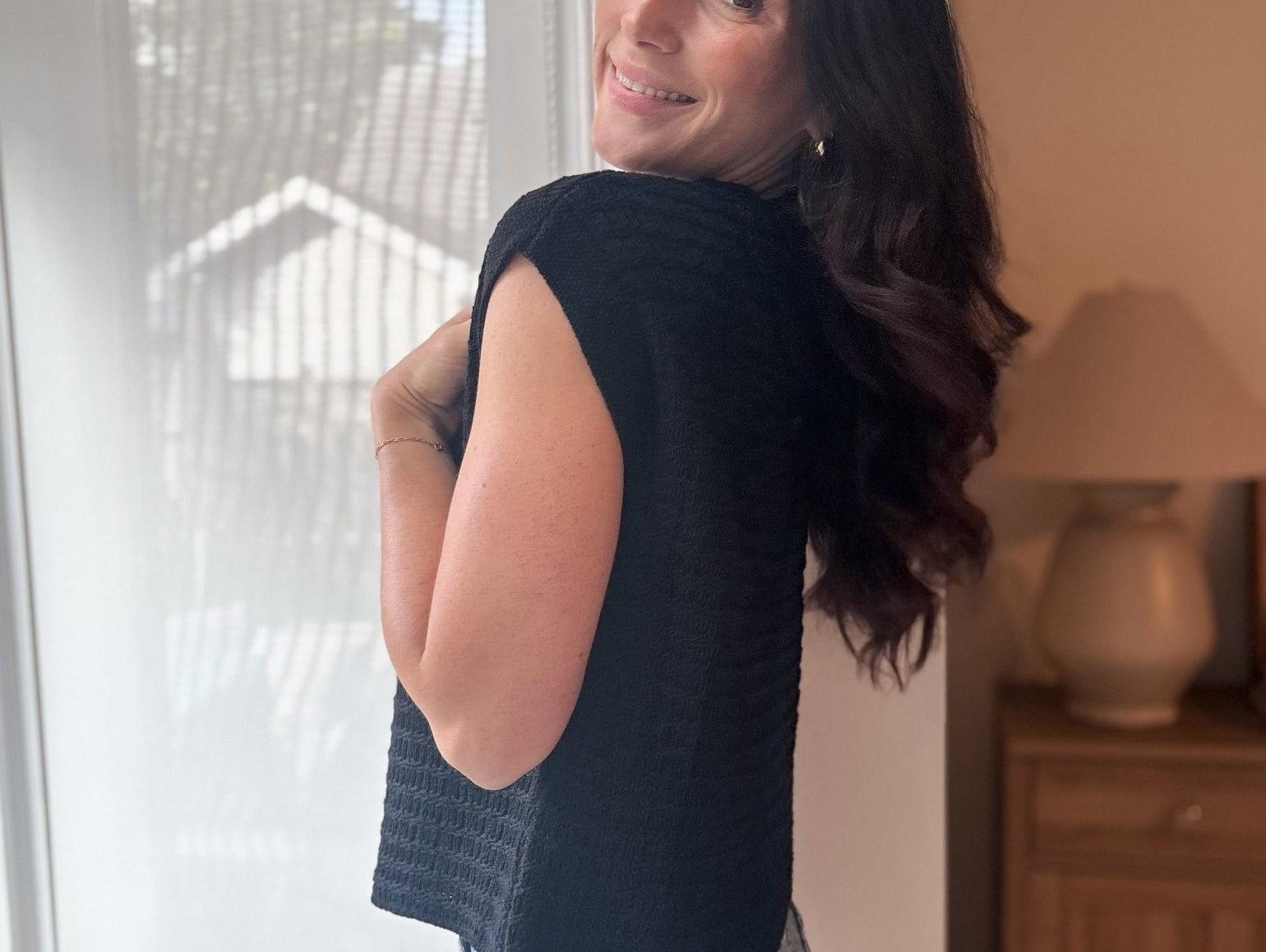 The Millie Button Hardware Detail Short Sleeve Knit Cardigan - Love and Lee Apparel
