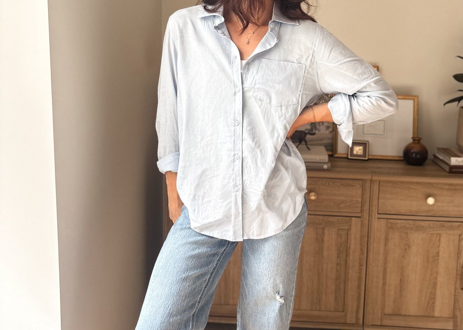 The Jovie Long Sleeve Linen Blend Shirt - Love and Lee Apparel