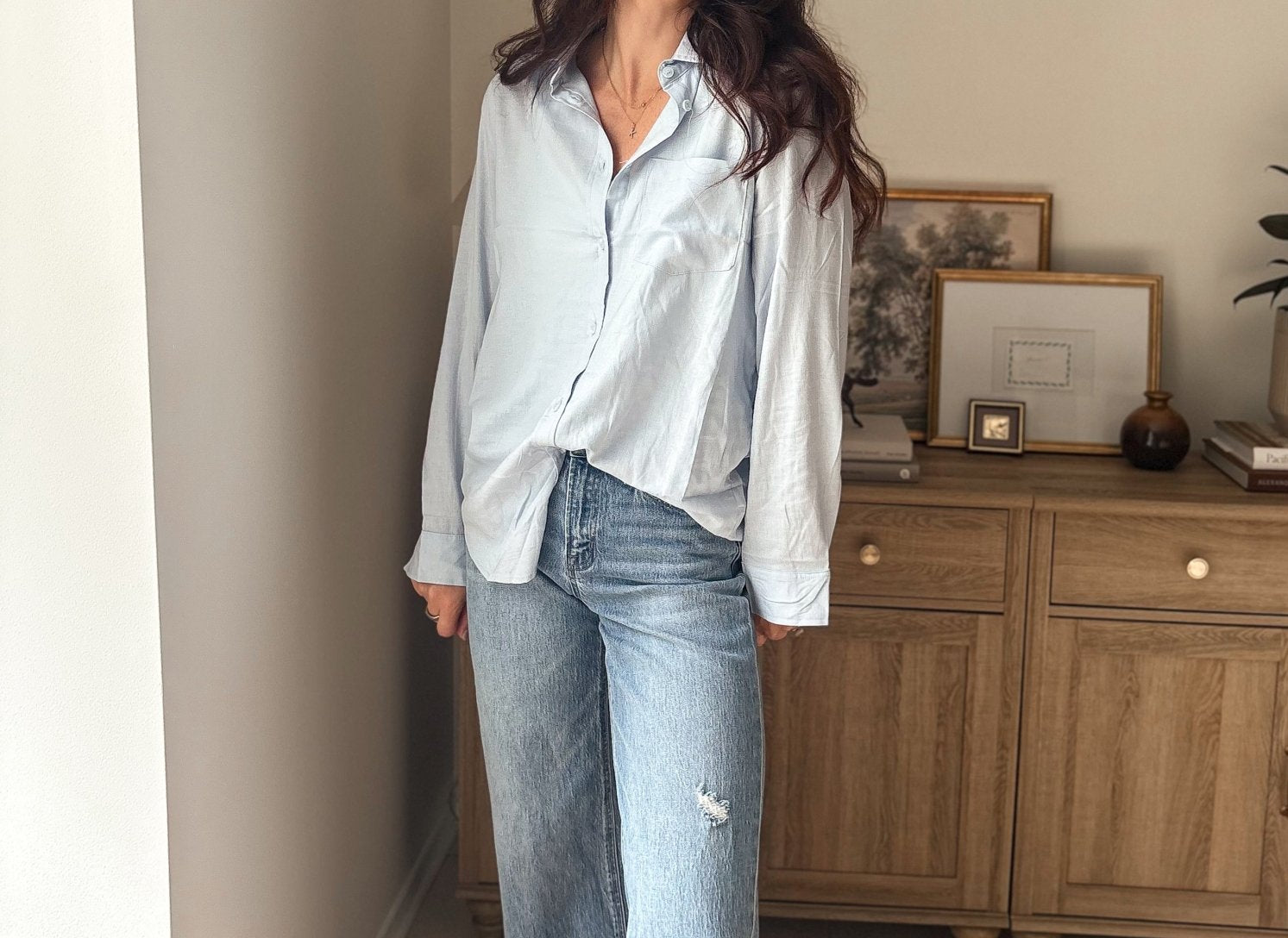 The Jovie Long Sleeve Linen Blend Shirt - Love and Lee Apparel