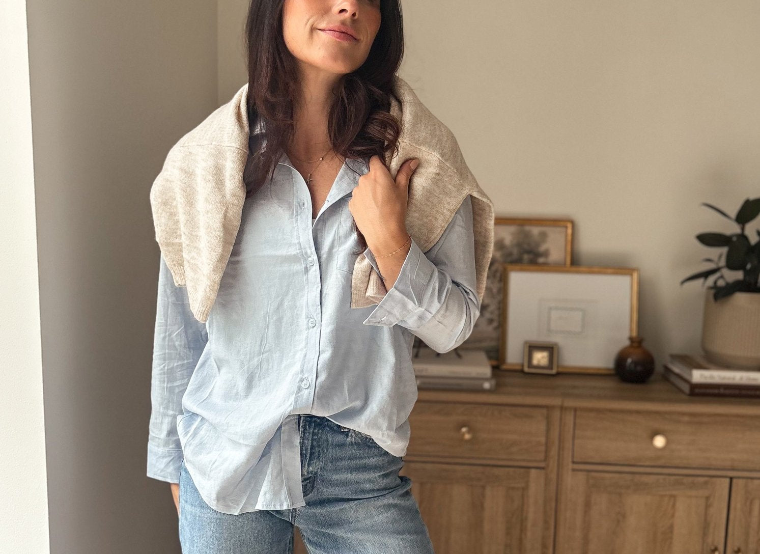 The Jovie Long Sleeve Linen Blend Shirt - Love and Lee Apparel
