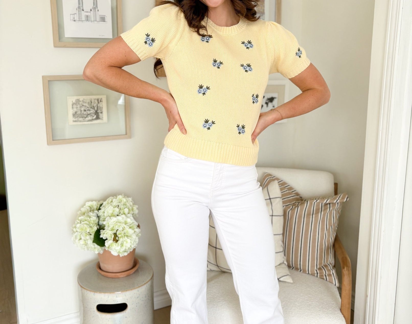 Luna Knitted Short Sleeve Top - Love and Lee Apparel