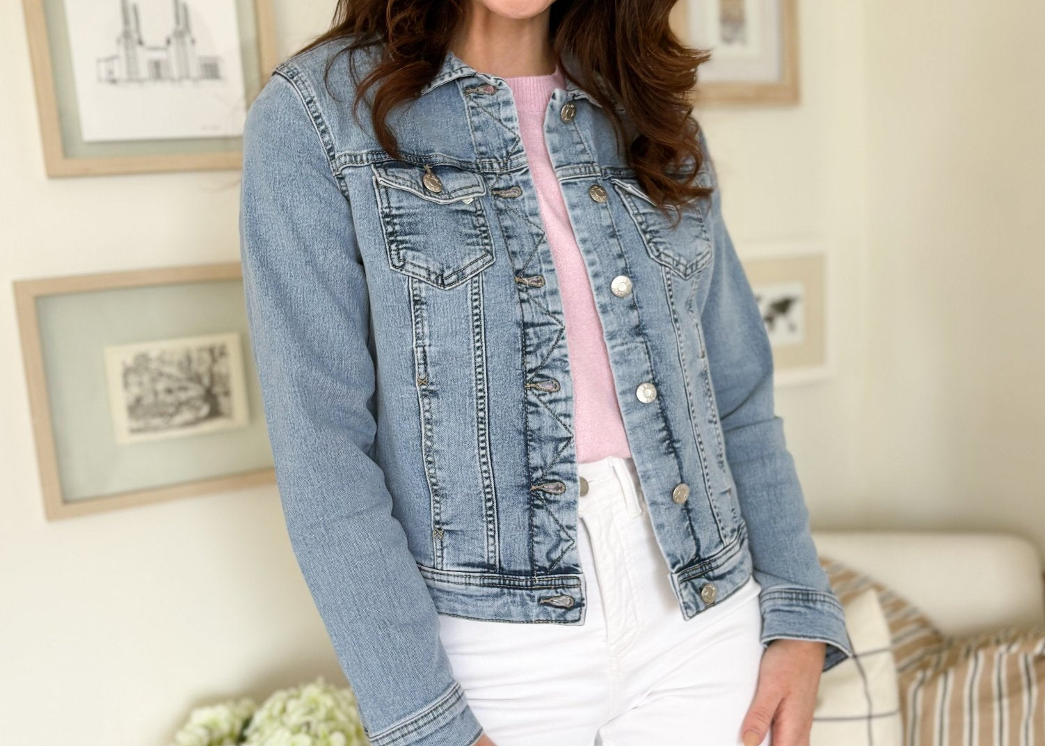 The Wonder Denim Jacket in Light Blue - Love and Lee Apparel